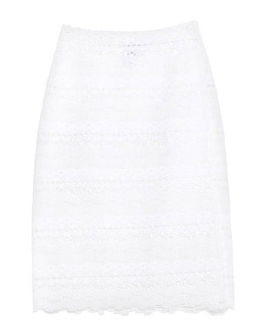ERMANNO SCERVINO Midi skirt White 86% Cotton, 14% Polyester