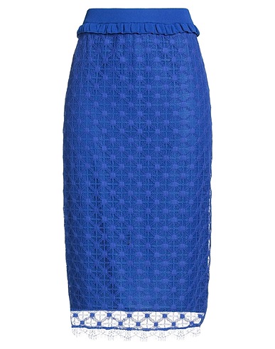 PINKO Midi skirt Bright blue 36% Cotton, 35% Polyamide, 29% Viscose, Polypropylene