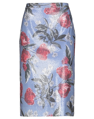 ERDEM Midi skirt Pastel blue 80% Polyester, 20% Polyamide