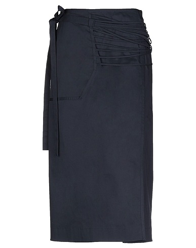CALVIN KLEIN 205W39NYC Midi skirt Midnight blue 98% Cotton, 2% Elastane