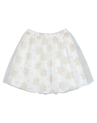 IL GUFO Gonna Bianco 40% Lana, 40% Acetato, 15% Poliammide, 5% Poliestere