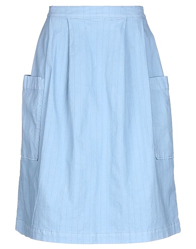 TRUE NYC® Midi skirt Pastel blue 96% Cotton, 2% Polyester, 2% Elastane