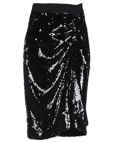 PINKO Midi skirt Black 100% Polyester, Viscose, Elastane