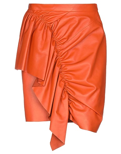 ISABEL MARANT Mini skirt Rust 100% Lambskin