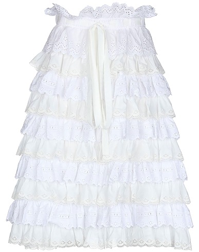 DOLCE&GABBANA Midi-Rock Weiß 55% Baumwolle, 45% Seide