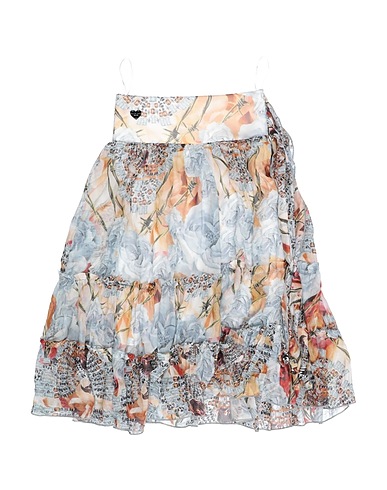 PHILIPP PLEIN Skirt Light grey 100% Silk