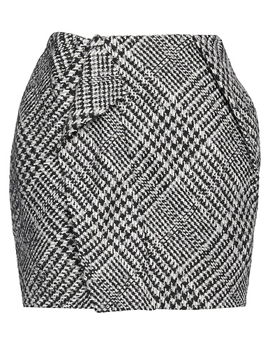 CARMEN MARCH Mini skirt Black 49% Virgin Wool, 23% Polyamide, 19% Cotton, 9% Mohair wool 