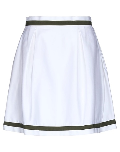 PETER A & CHRONICLES Mini skirt White 96% Cotton, 4% Elastane