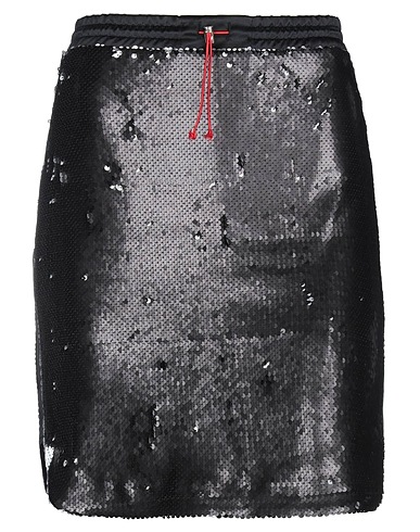 MERCI ITALIA Midi skirt Black 95% Polyester, 5% Elastane