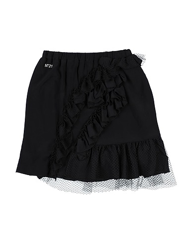 N°21 Skirt Black 69% Acetate, 31% Silk, Polyamide