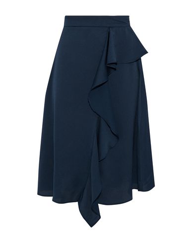 Iris & Ink Knee Length Skirts In Dark Blue