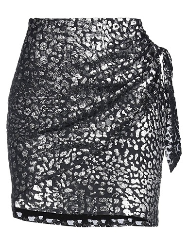 IRO Mini skirt Black 60% Viscose, 40% Silk