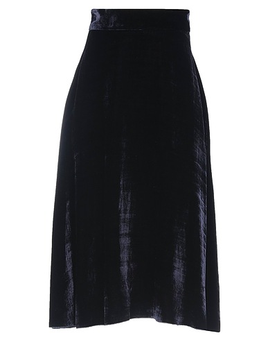 ROBERTO COLLINA Midi skirt Midnight blue 82% Viscose, 18% Silk