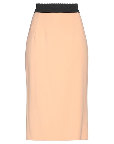 DOLCE&GABBANA Midi skirt Sand 51% Viscose, 46% Acetate, 3% Elastane