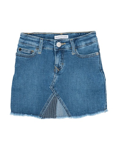 CALVIN KLEIN JEANS Denim skirt Blue 99% Cotton, 1% Elastane