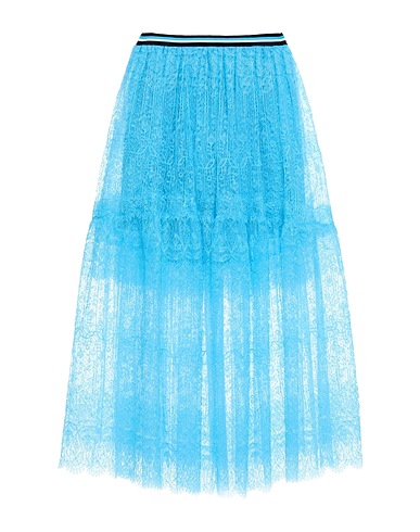 ERMANNO SCERVINO Gonna midi Celeste 60% Poliestere, 40% Poliammide, Cotone