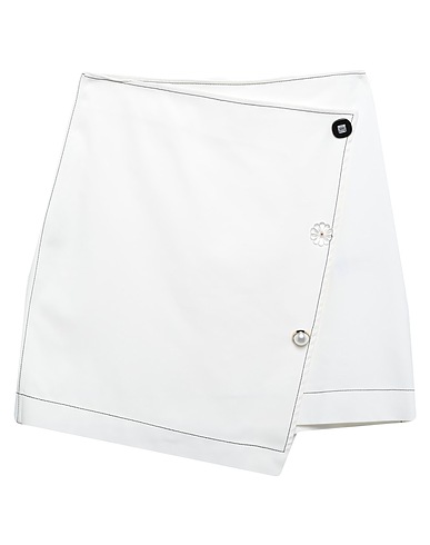 VIVETTA Mini-jupe Blanc 64% Coton, 30% Polyamide, 6% Élasthanne