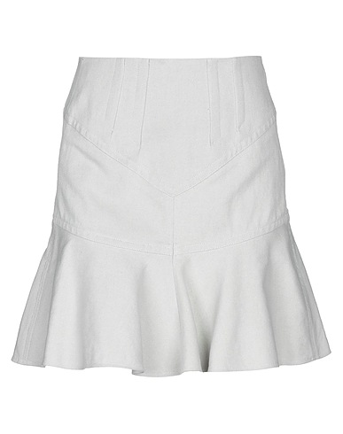 ISABEL MARANT ミニスカート ライトグレー コットン 68% / リネン 32%