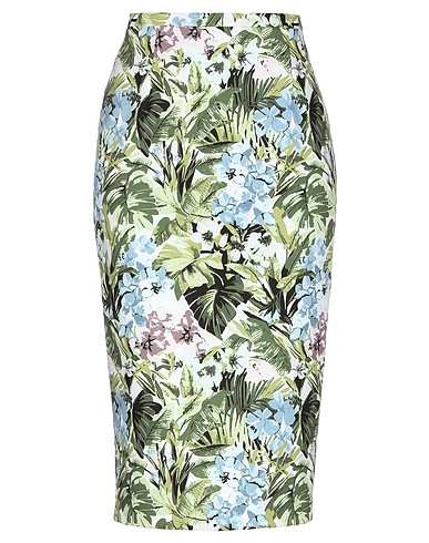 PINKO Midi skirt White 89% Polyester, 11% Elastane