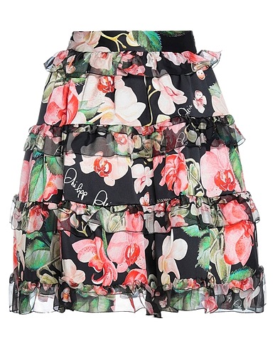 PHILIPP PLEIN Mini skirt Black 100% Silk, Elastane