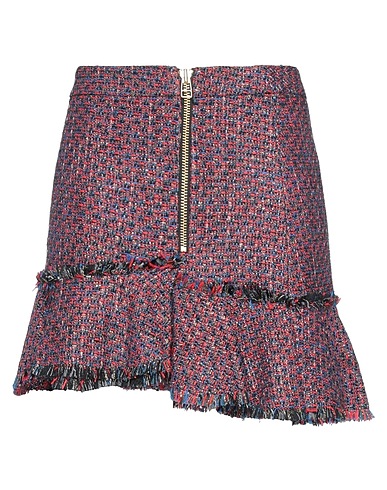 VERONICA BEARD Minirock Rot 36% Synthetische Fasern, 34% Baumwolle, 13% Nylon, 12% Wolle, 5% Metallisiertes Polyester