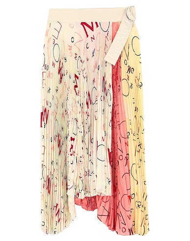 MONCLER Midi skirt Pastel yellow 100% Silk