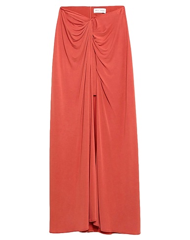 WEILI ZHENG Long skirt Rust 68% Modacrylic, 32% Polyester
