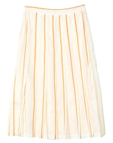 ALPHA STUDIO Midi skirt White 60% Cotton, 40% Linen