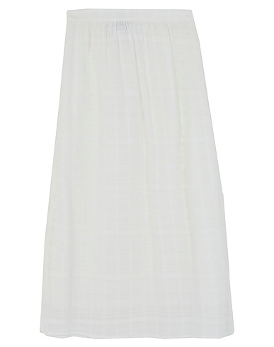 ALPHA STUDIO Midi skirt White 100% Cotton