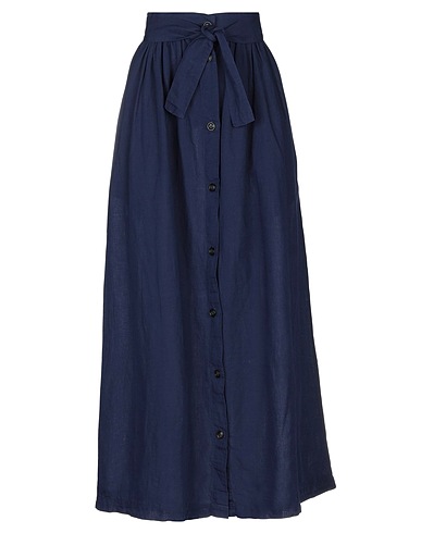 WOOLRICH Maxi Skirts Midnight blue 58% Cotton, 42% Linen