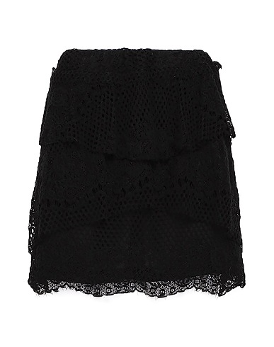 IRO Mini skirt Black 55% Cotton, 45% Nylon