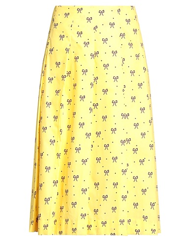 VIVETTA Midi skirt Yellow 100% Cotton