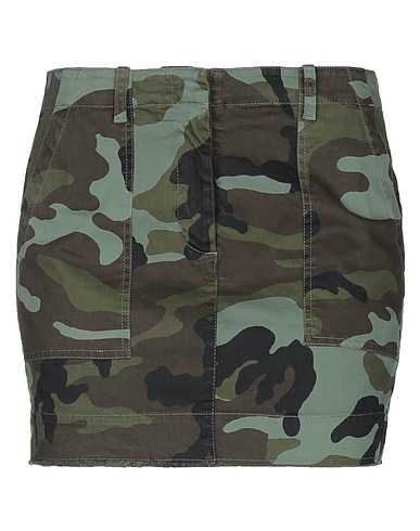 NILI LOTAN Mini skirt Military green 97% Cotton, 3% Elastane