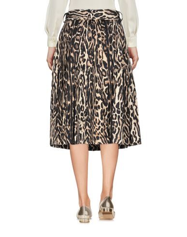 Shop Burberry Woman Midi Skirt Beige Size 2 Silk, Elastane