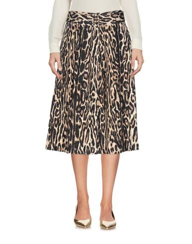 Shop Burberry Woman Midi Skirt Beige Size 2 Silk, Elastane