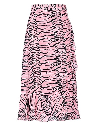 RIXO Midi-Rock Rosa 100% Seide