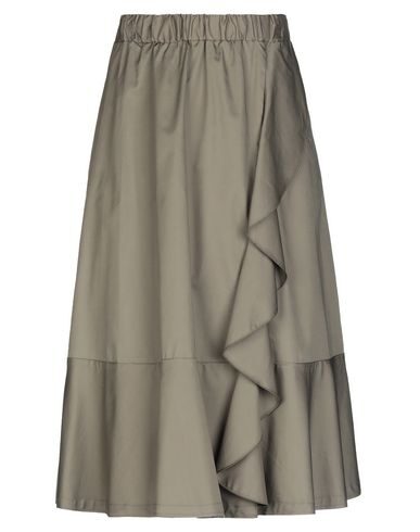 Kaos Jeans Midi Skirts In Military Green