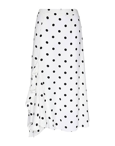 8 by YOOX Midi skirt White 100% Viscose