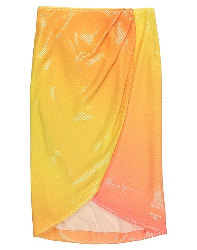 PATRIZIA PEPE Midi skirt Yellow 100% Polyester