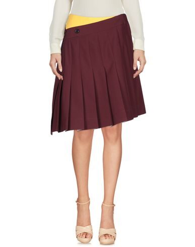 Shop Calvin Klein 205w39nyc Woman Midi Skirt Burgundy Size 6 Polyester In Red