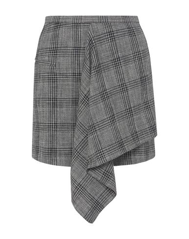 Isabel Marant Doleyli Draped Checked Cotton-blend Mini Skirt In Black