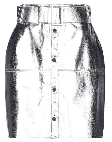 MSGM Midi skirt Silver 60% Viscose, 40% Polyurethane