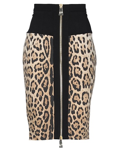 CAVALLI CLASS Midi skirt Black 96% Viscose, 4% Elastane, Polyamide