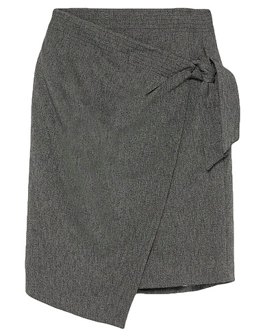 MANILA GRACE Midi skirt Grey 48% Polyester, 41% Viscose, 10% Wool, 1% Elastane