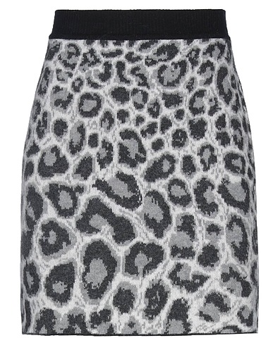 ALBERTA FERRETTI Mini skirt Light grey 100% Virgin Wool