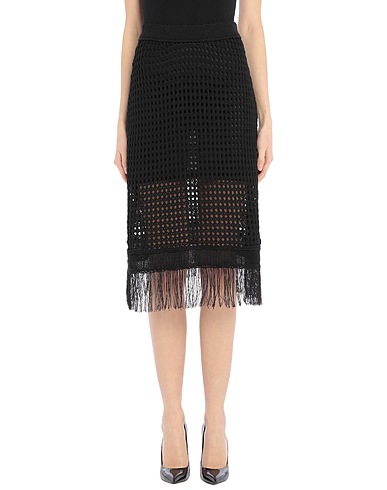 PINKO Midi skirt Black 80% Cotton, 20% Polyamide
