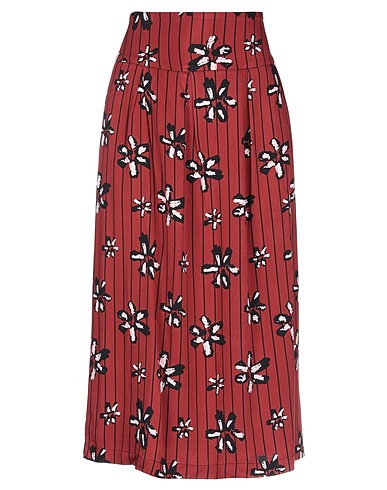 ANONYME DESIGNERS Midi skirt Brick red 100% Tencel™