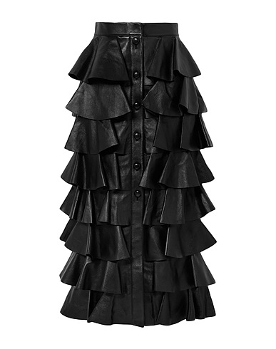 SAINT LAURENT Maxi Skirts Black 100% Lambskin