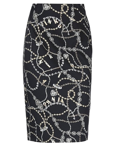 PINKO Midi skirt Black 92% Polyester, 8% Elastane