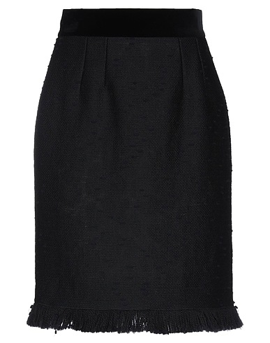 DOLCE&GABBANA Mini skirt Black 74% Virgin Wool, 20% Cotton, 3% Polyamide, 3% Polyester